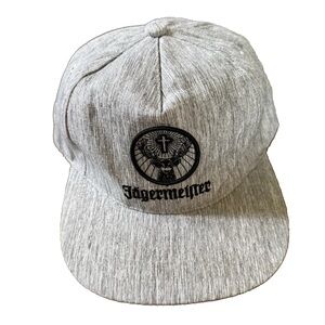 NWOT Jagermeister Jager SnapBack Ball Trucker Cap Hat Grey Deer Head Logo Flat